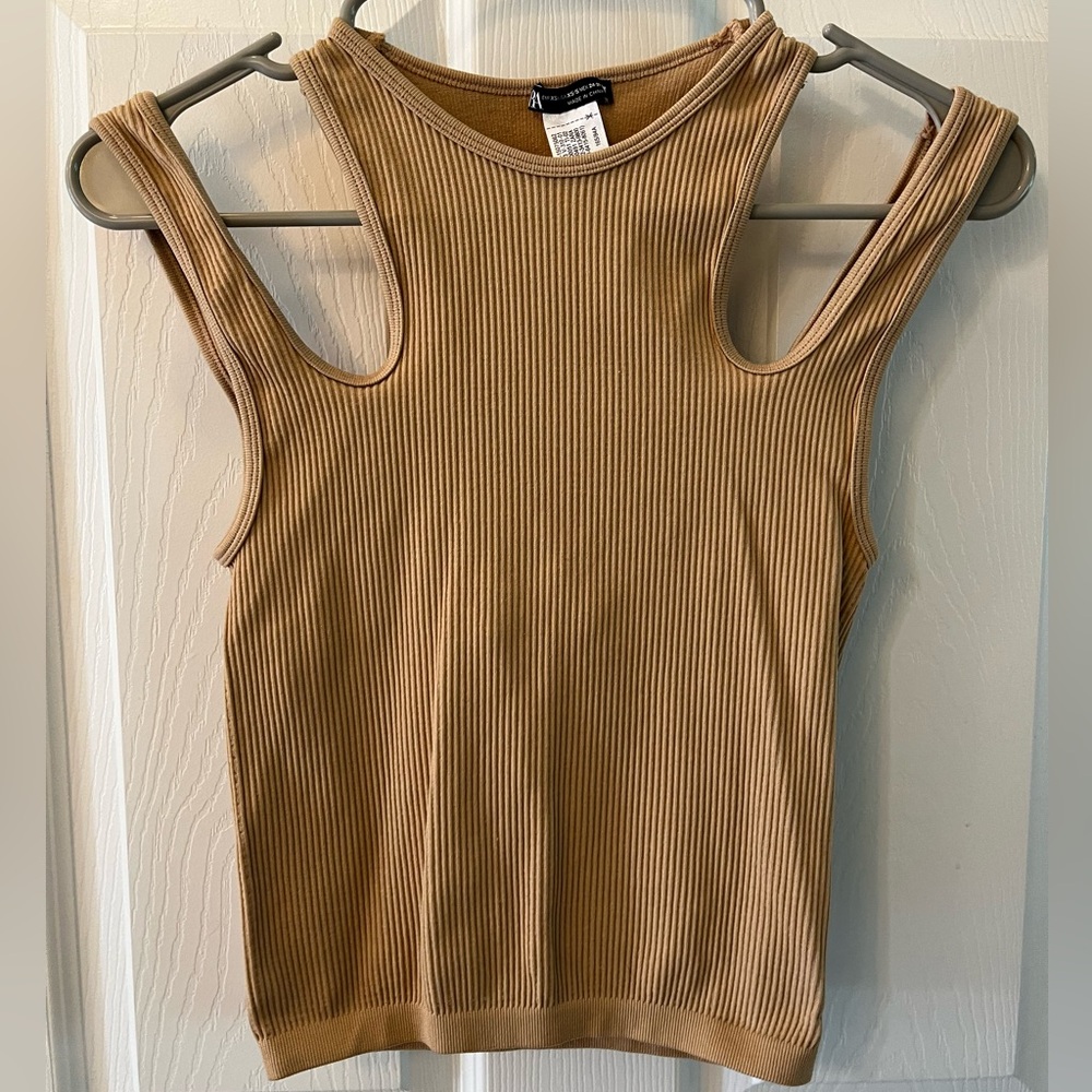 Zara Beige XS Sleeveless Tank